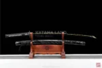 Black Samurai Katana Featuring Hamon