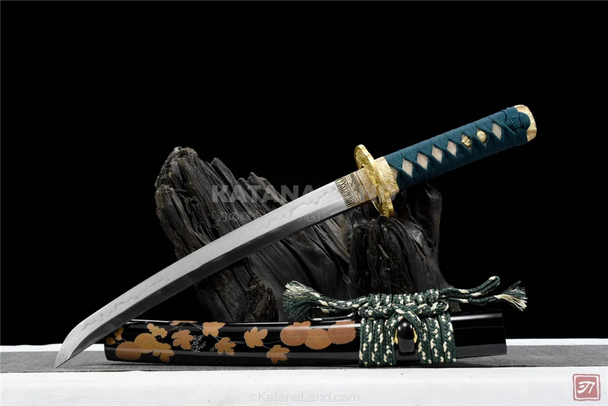 Black Samurai Katana with Hamon Design