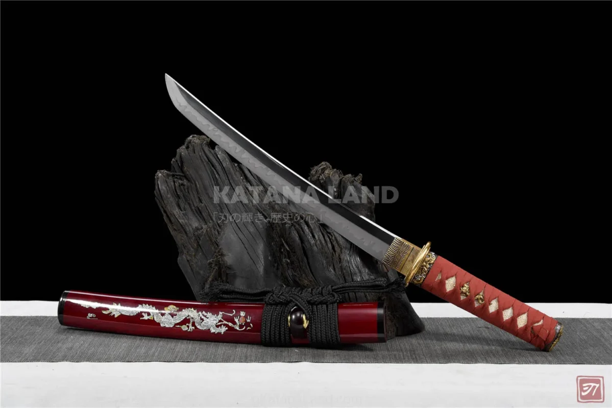 Red Samurai Katana Featuring Hamon