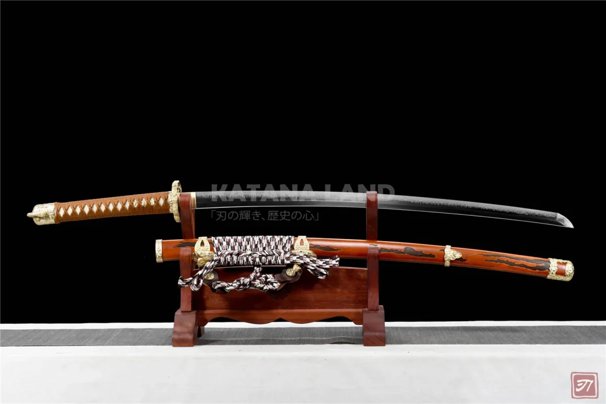 Green hamon katana sword