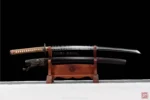 Black Samurai Katana with Hamon