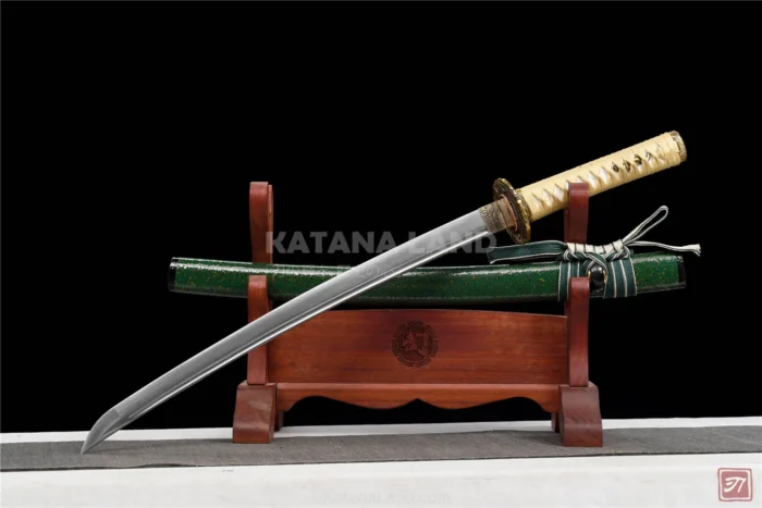 Authentic katana swords with unique Hamon pattern