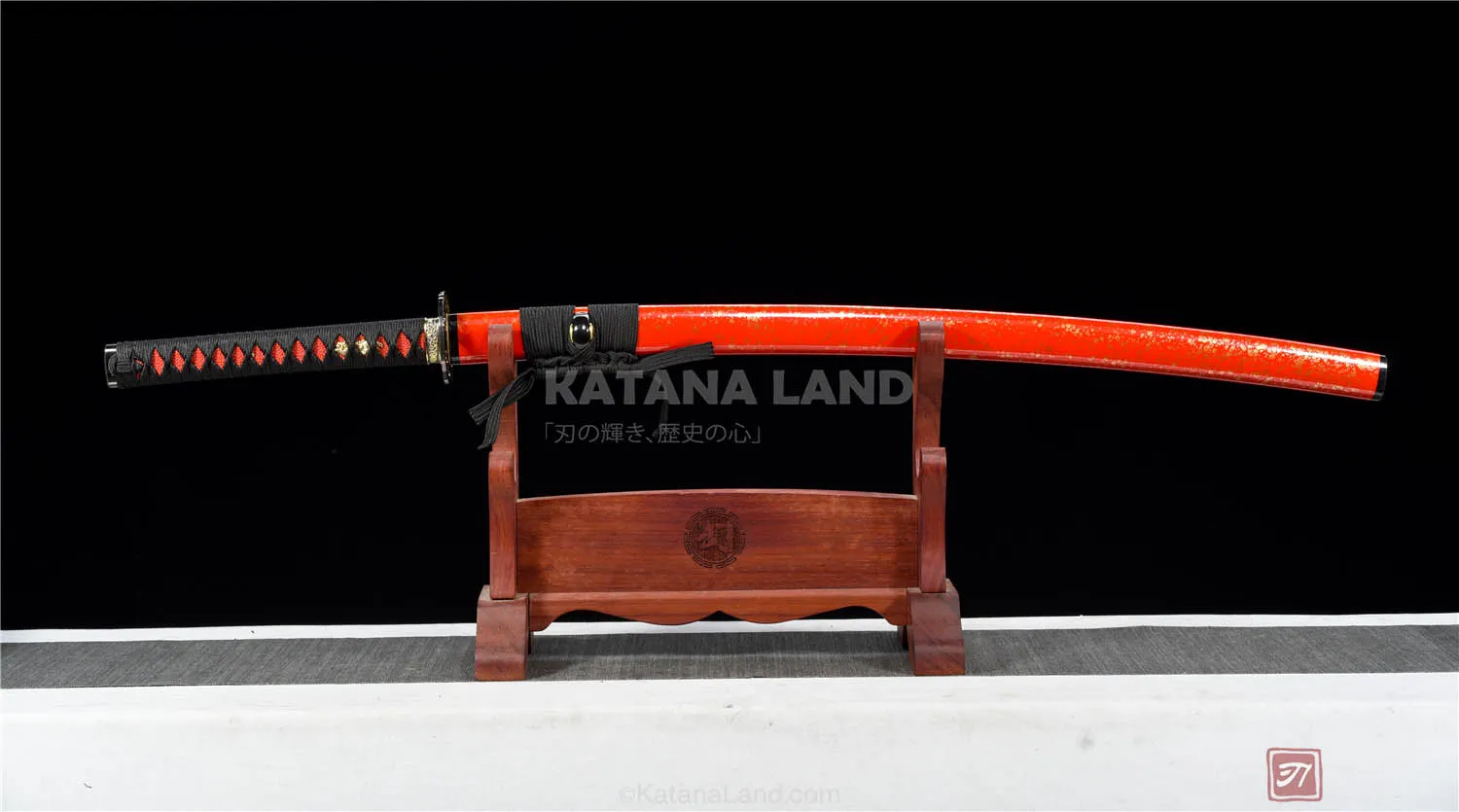 Kōkai no Tsurugi katana with orange spring steel blade