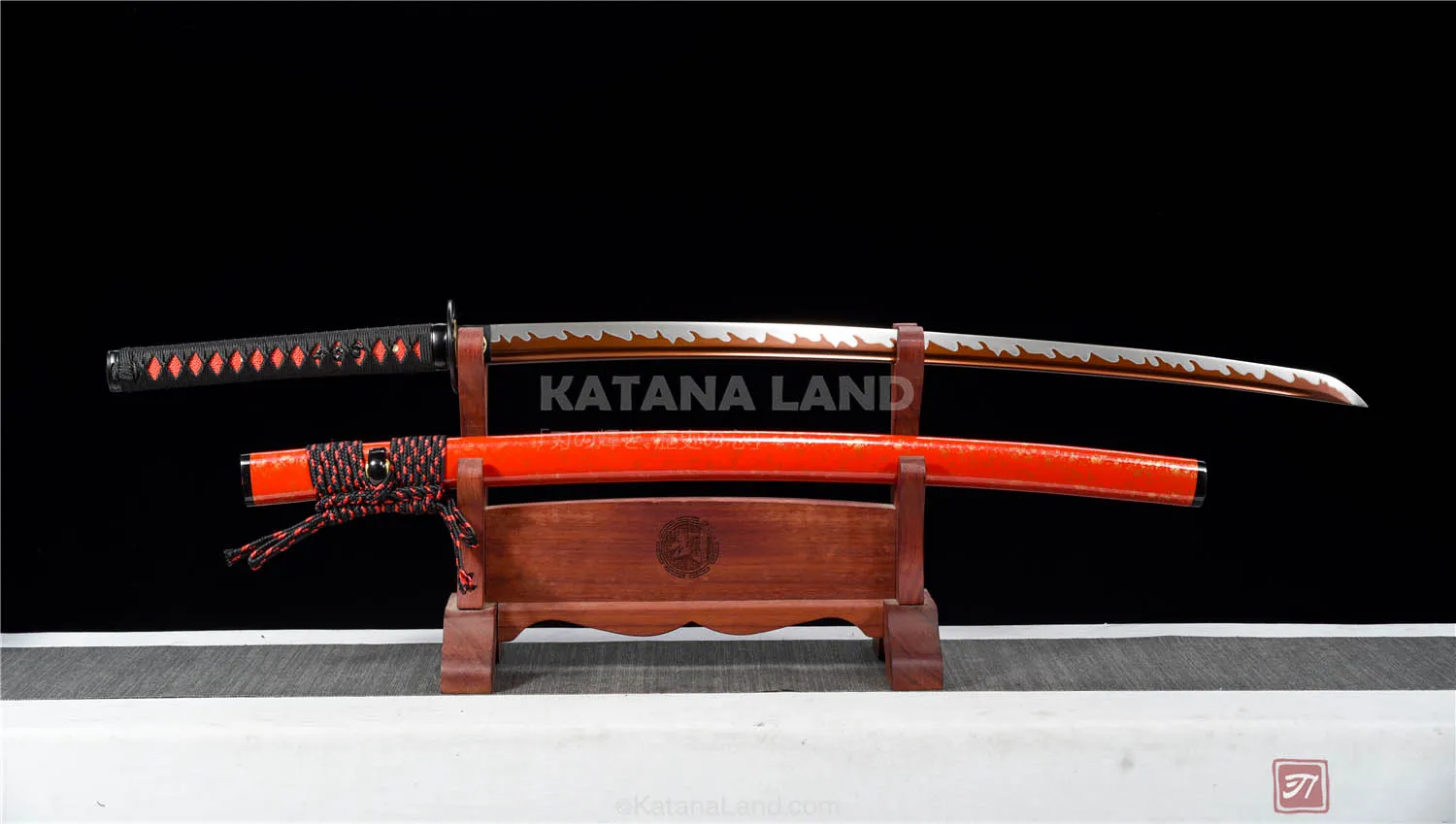 Orange Samurai Katana with BO-HI Feature