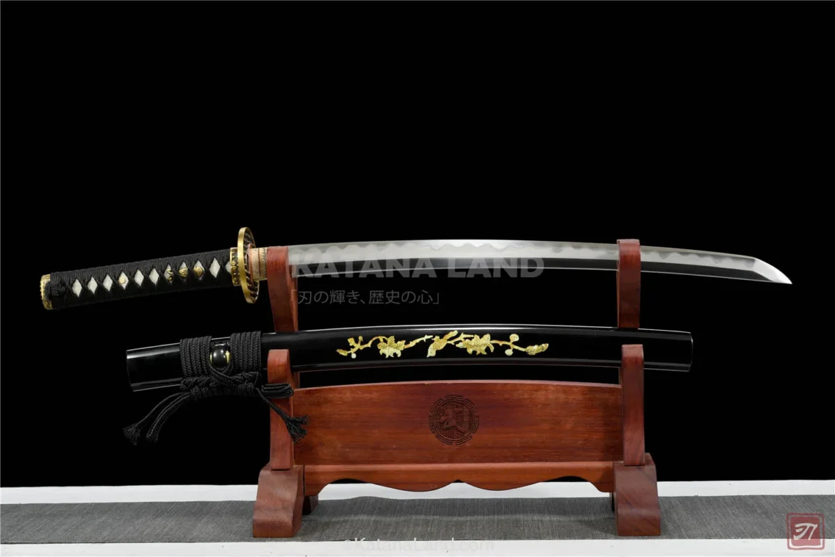 Black Samurai Katana featuring Hamon