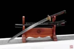 Damascus steel katana swords with Hamon pattern