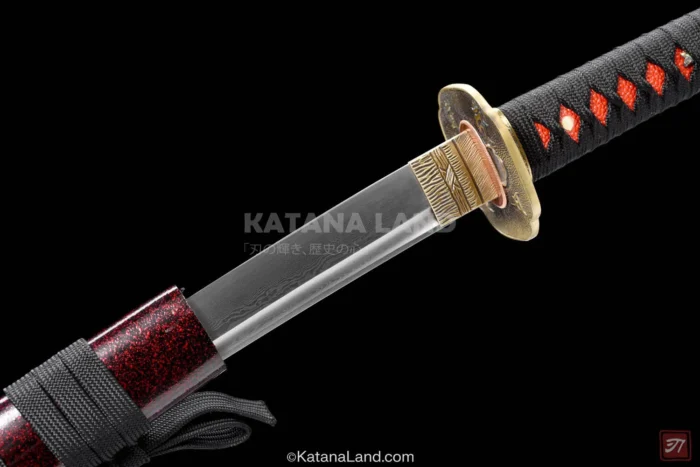 Stylish black katana for display