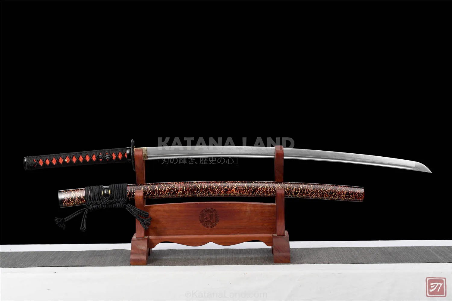 Bronze Samurai Katana with BO-HI Design