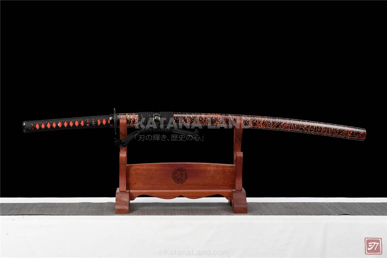 Engetsu Katana with Damascus Steel Blade