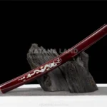 Crimson Dragon Tanto Katana with Damascus Steel Blade