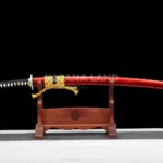 Crimson Geisha Katana with Damascus steel blade