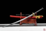 Stunning Crimson Geisha katana with unique Hamon pattern