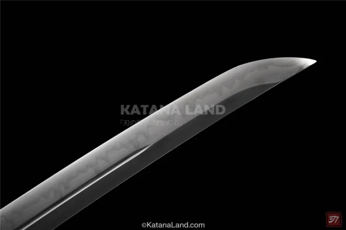 Handcrafted Black Katana Sword with Hamon