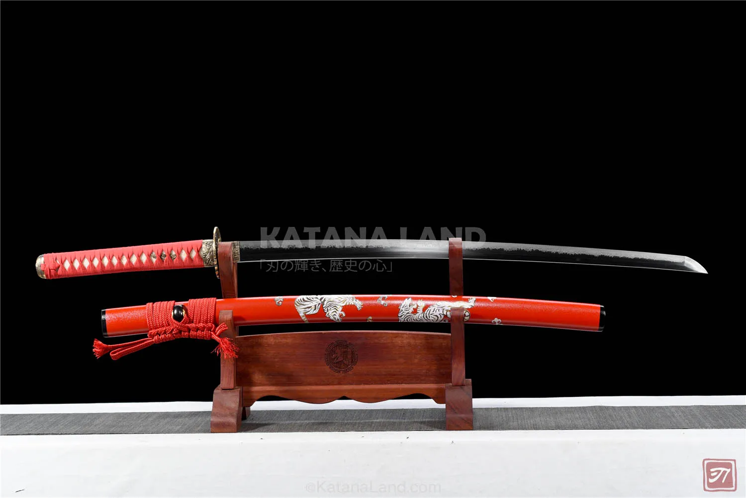 Red Samurai Katana with Hamon Finish