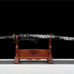 Sangai Gō Shinjū Tenzi katana with Damascus steel blade