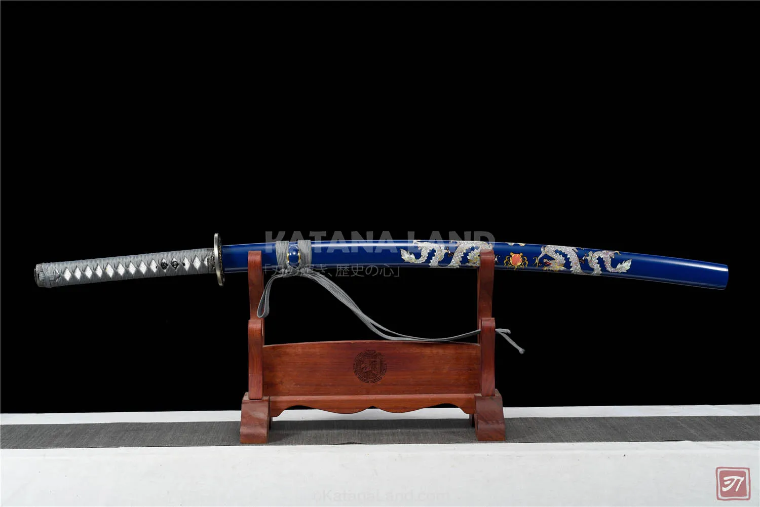 Blue Dragon Katana with Medium Carbon Steel Blade