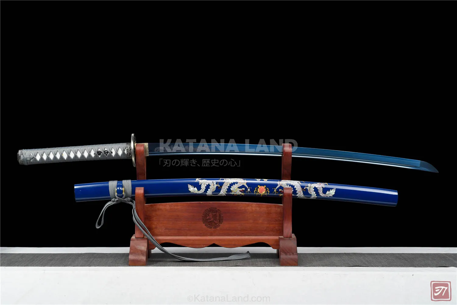 Stunning Blue Samurai Katana with BO-HI Feature