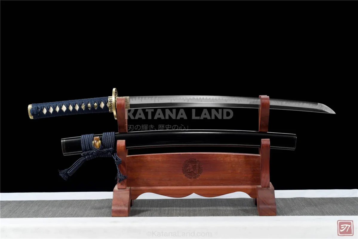 Black Samurai Katana Featuring Hamon