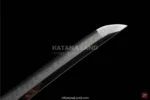 Elegant Black Katana with Stunning Hamon Design