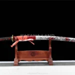 Crimson Samurai Rose Katana with Spring Steel Blade
