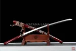 Elegant Red Blade Samurai Sword