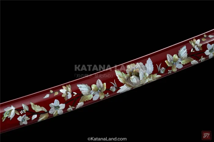 Stylish Red Katana for Martial Arts