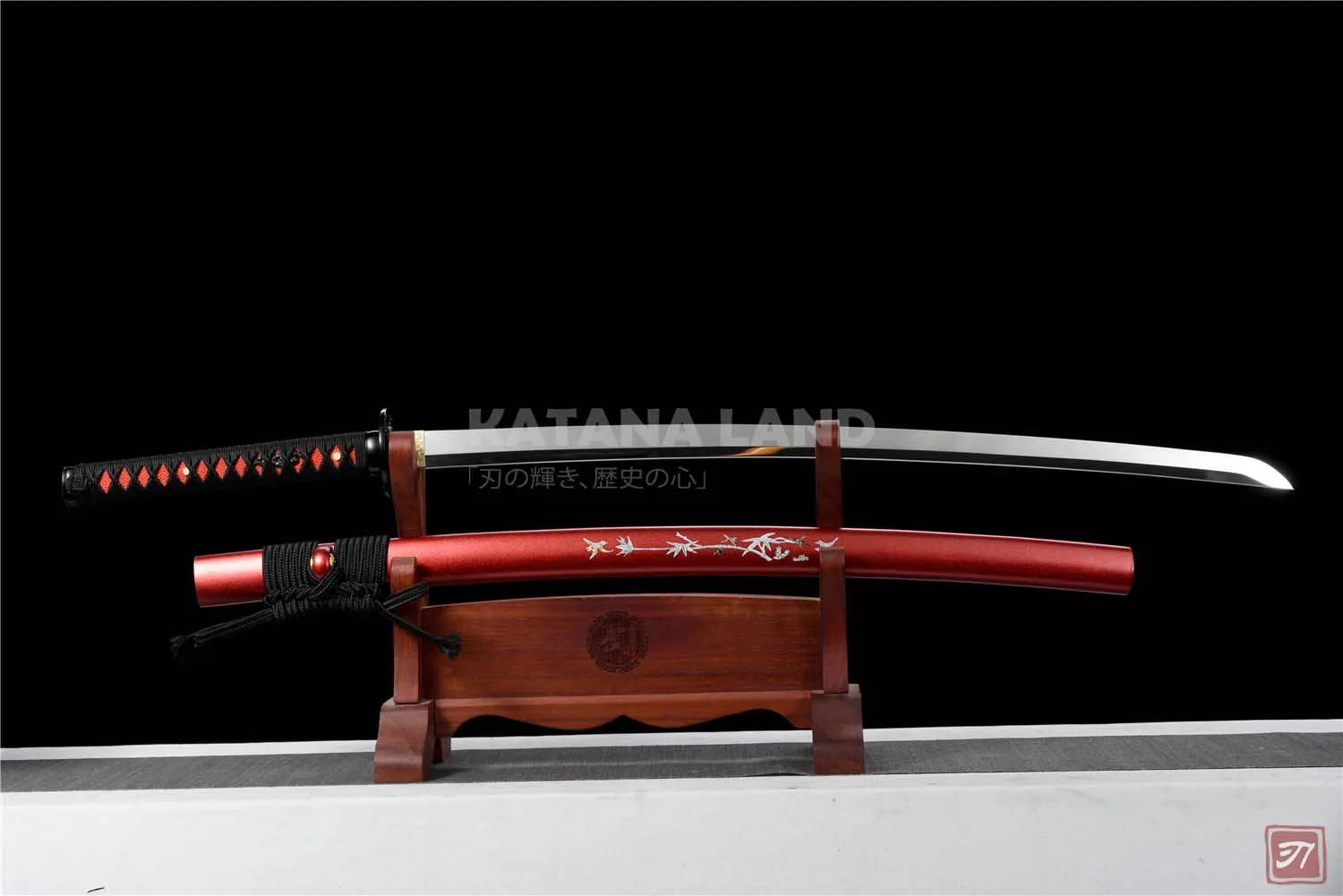 Red Mirror Finish Samurai Katana