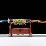 Satake no Tachi samurai katana with Damascus steel blade