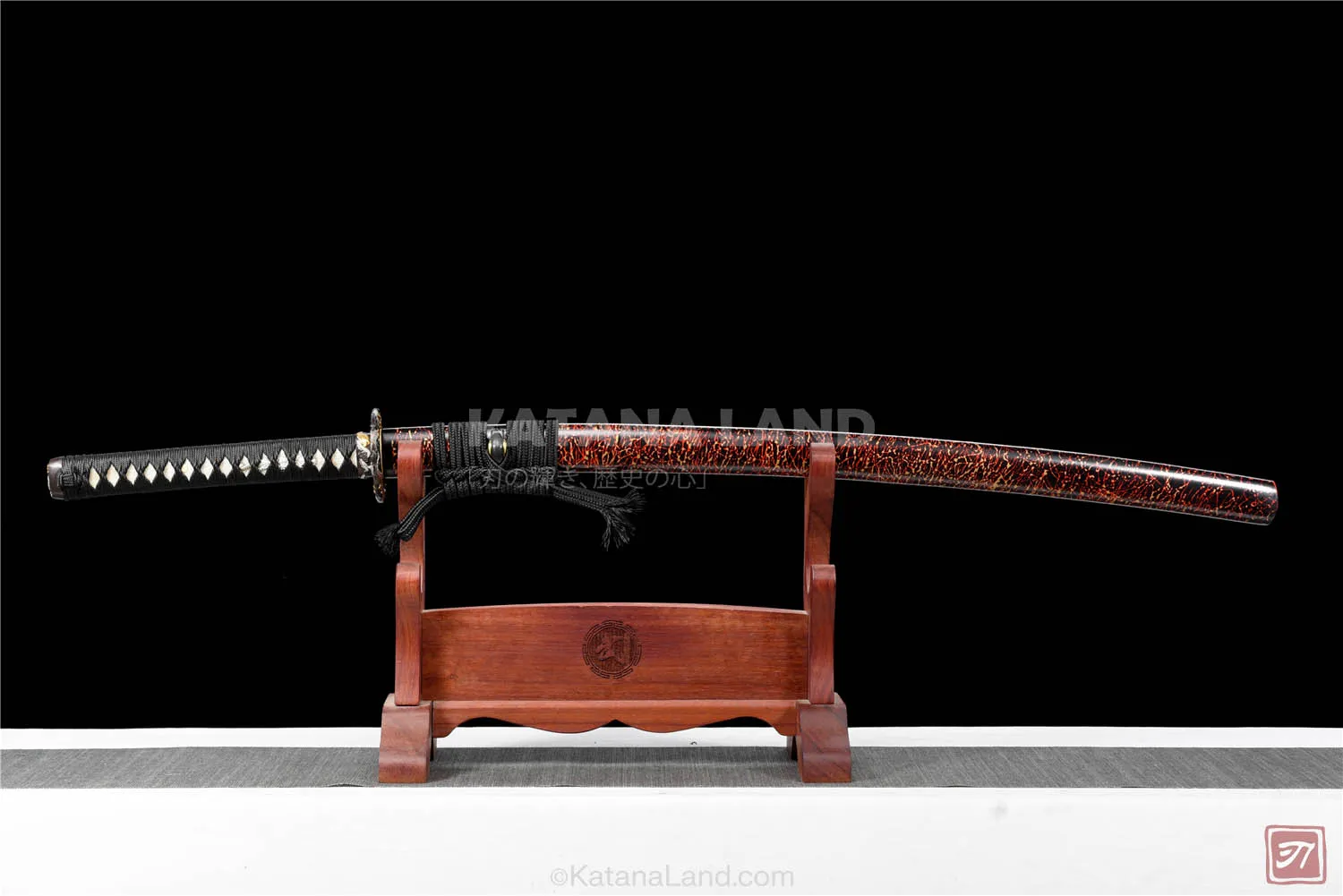 Crimson Scales Katana with T10 Steel Blade