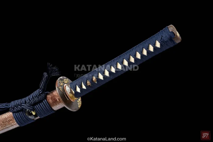 Beautifully crafted green samurai katana