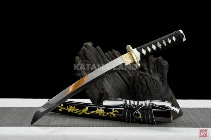 Black Samurai Katana with Mirror Finish