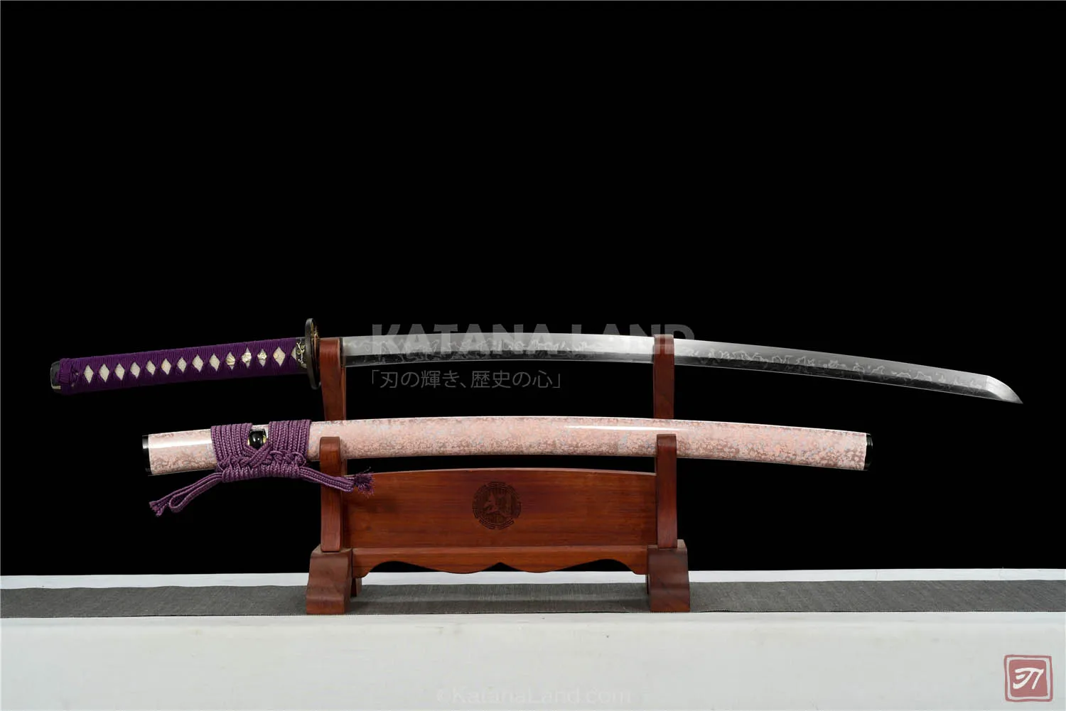 Pink Samurai Katana featuring Hamon