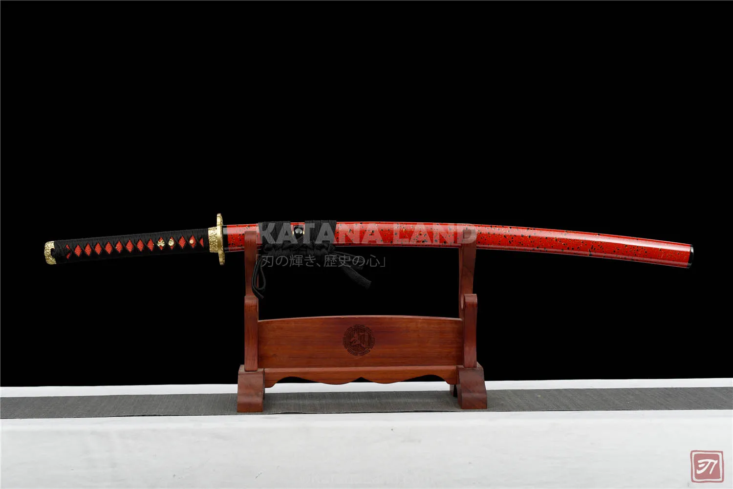 Crimson Mirror Katana with Manganese Blade