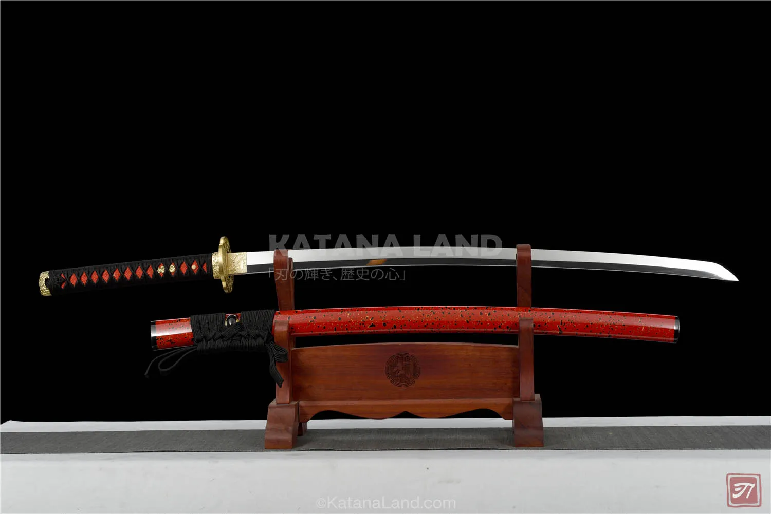 Red Samurai Katana Featuring Mirror Finish