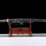 Silver Musashi Katana with Hamon
