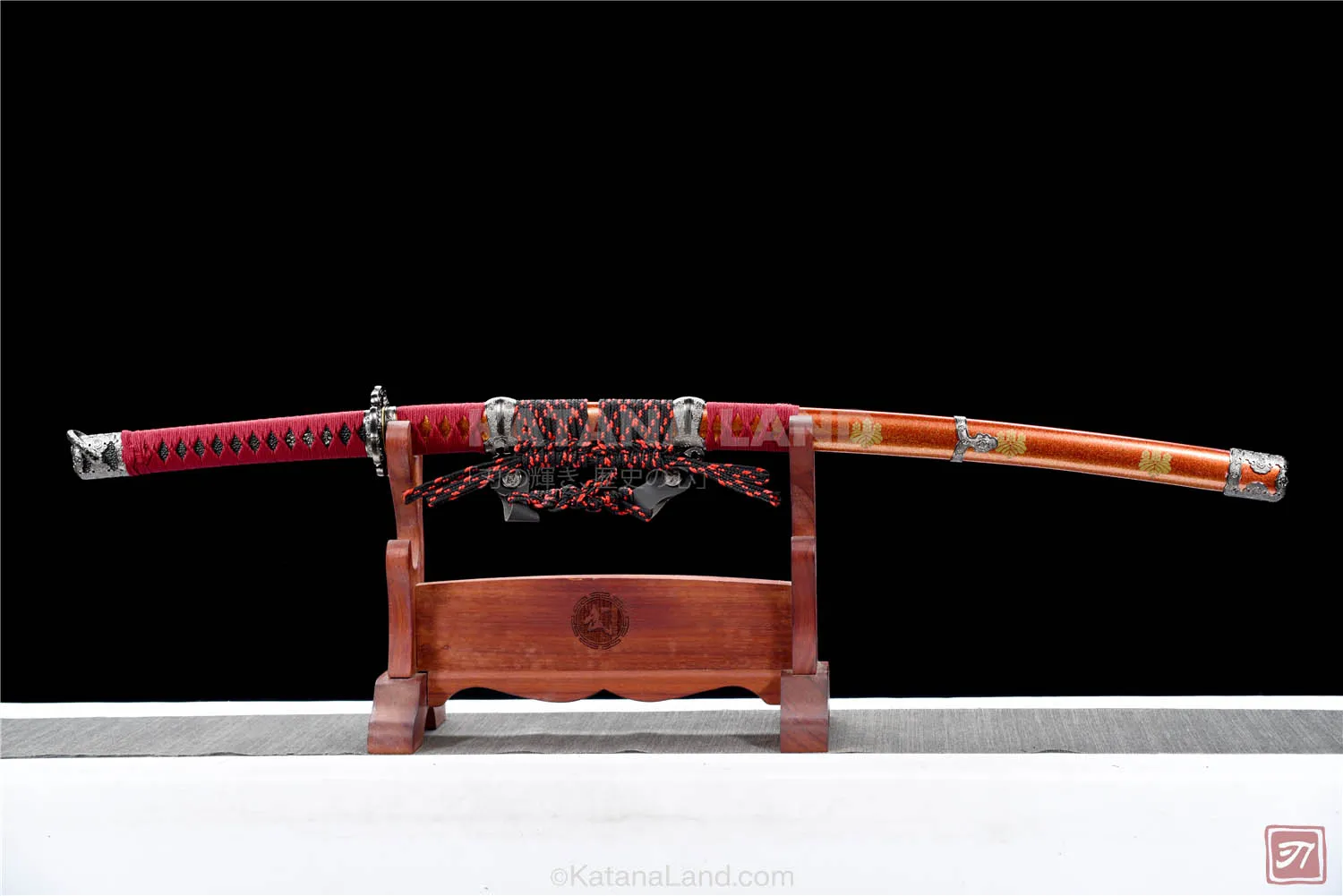 Blazing Katana with Damascus steel blade