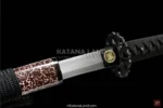 High-quality gray katana with Damascus craftsmanship