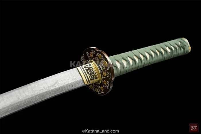 Authentic samurai katana with Damascus steel