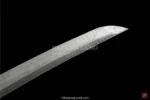 Durable gray katana made from Damascus steel