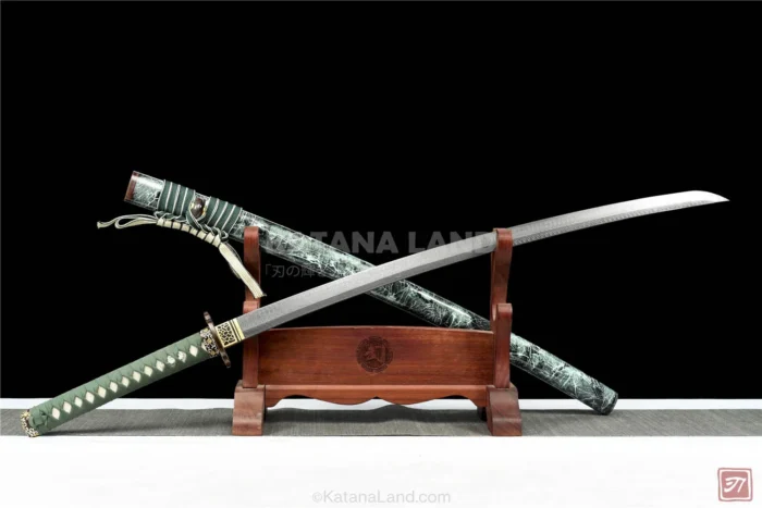 High-quality Damascus steel katana