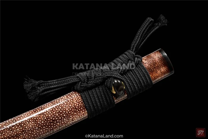 Beautiful green katana with traditional features