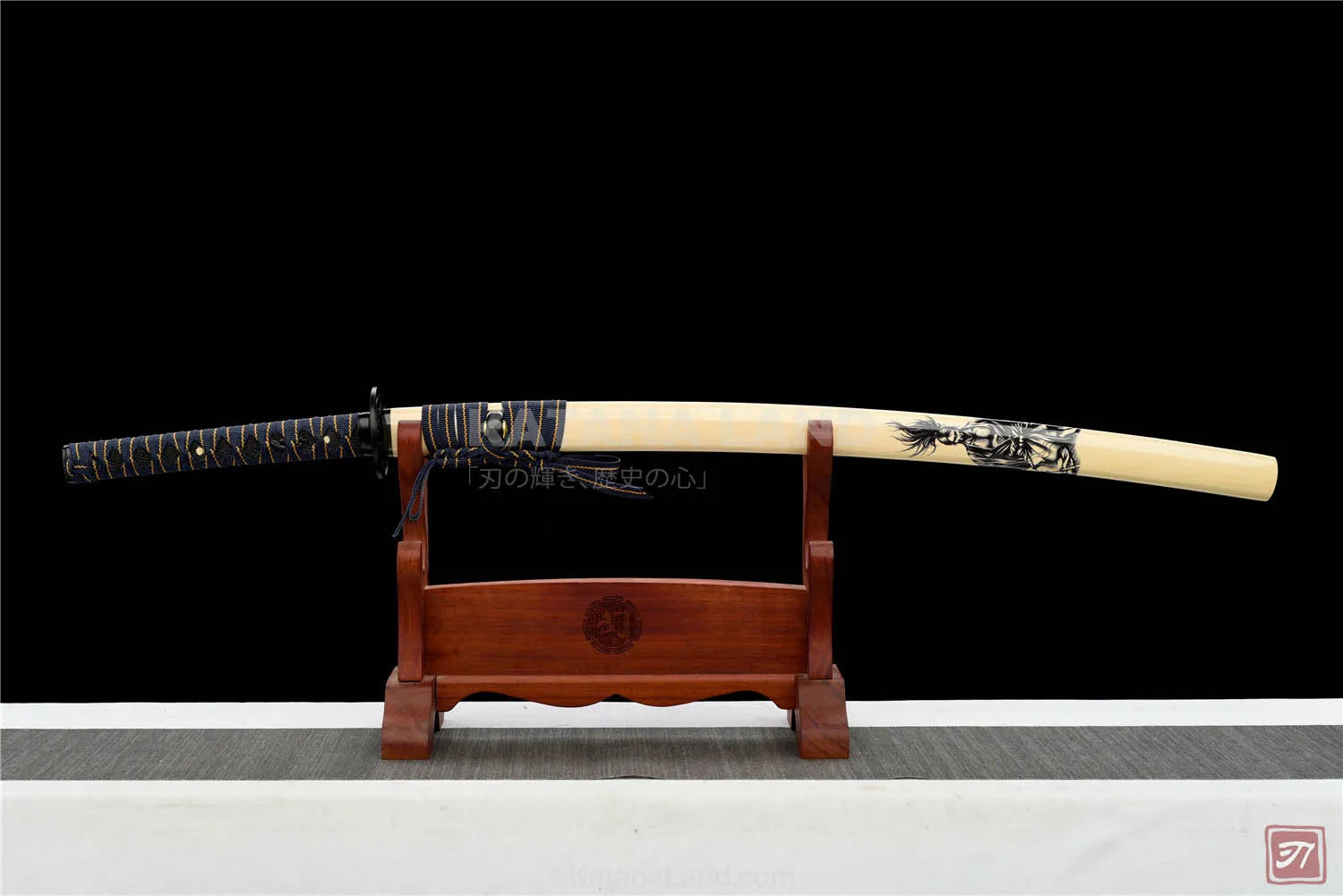 Oni Men Shura Katana with Damascus steel blade