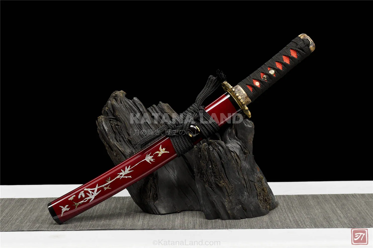 Bamboo Katana with Damascus steel blade