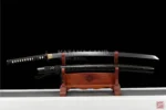 Black Samurai Katana with Hamon