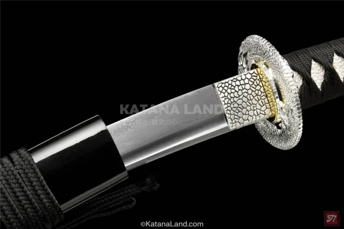 Durable black finish on katana swords