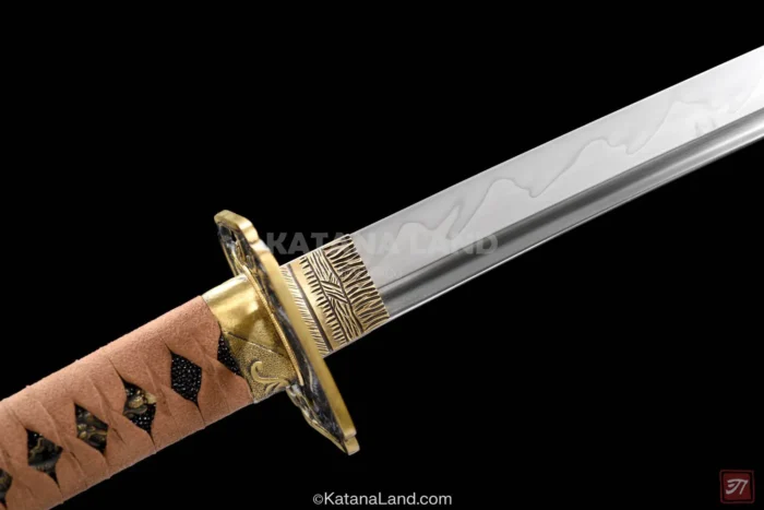 Authentic samurai katana with unique Hamon pattern