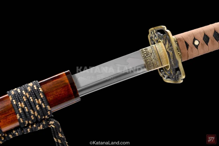 Unique samurai katana with elegant red finish