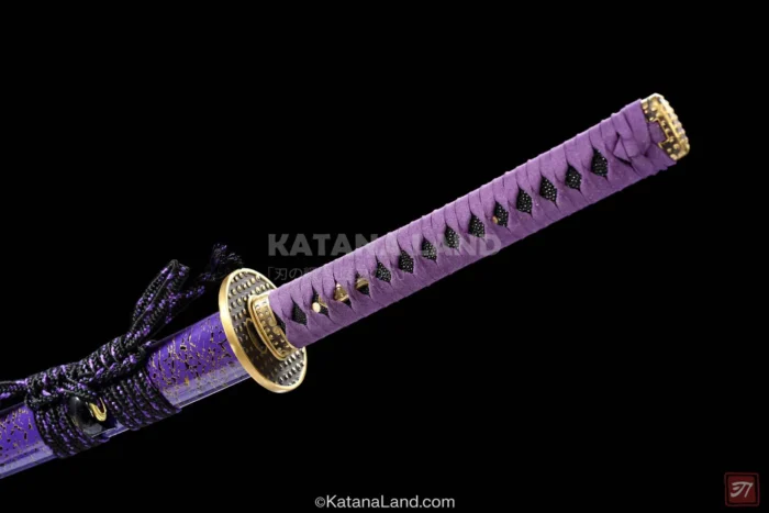Collectible Purple Katana with Authentic Hamon