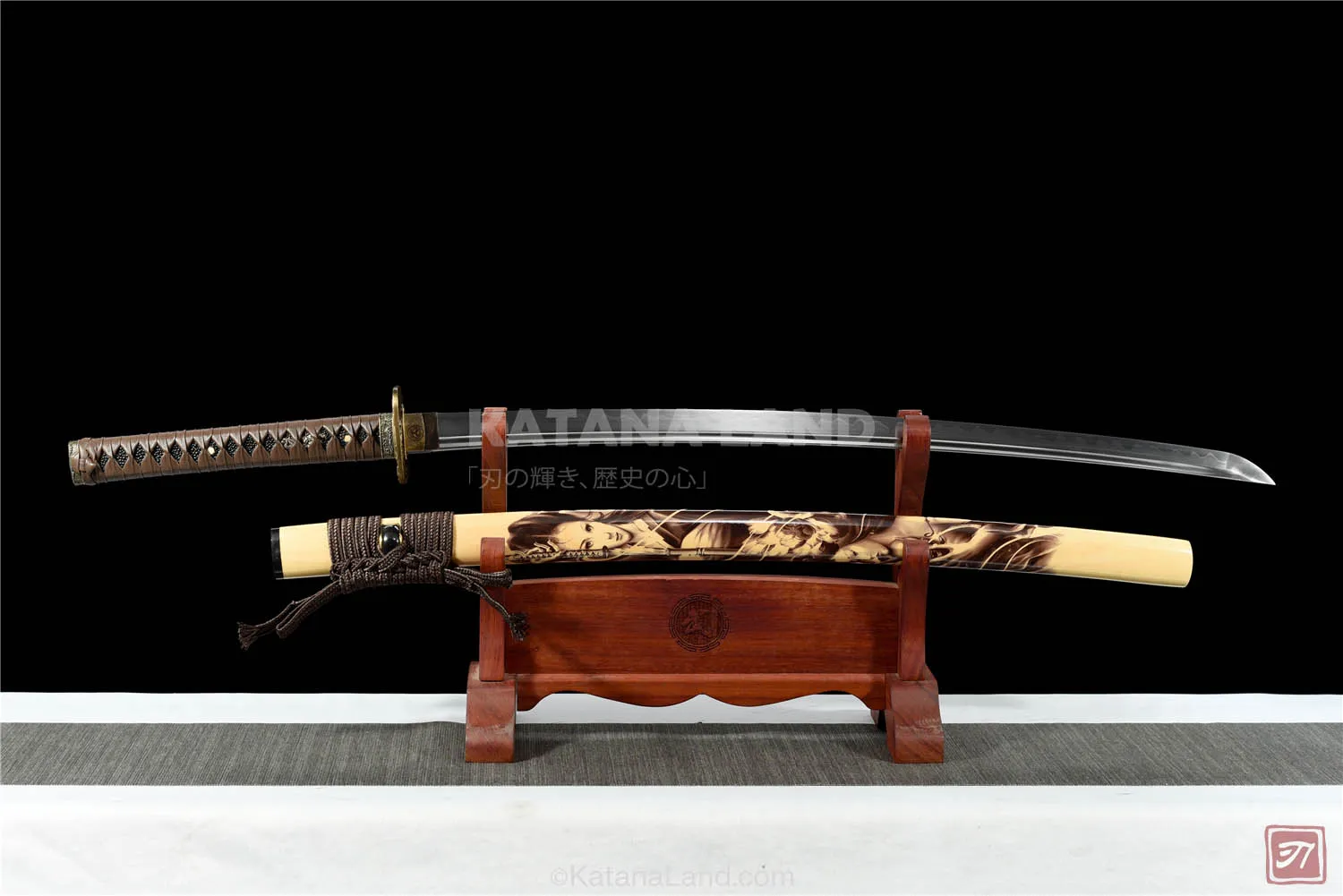 Yellow Samurai Katana with BO-HI and Hamon