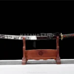 Kuroi Tsurugi Katana with Damascus Steel Blade